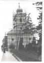Rekonšrukcia fasády kostola v roku 1988 Rekonšrukcia fasády kostola v roku 1988